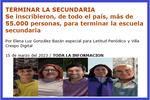 TERMINA LA SECUNDARIA 55000 INSCRIPTOS